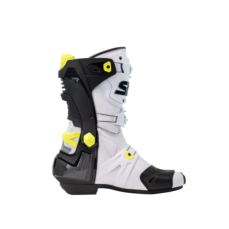 Cizme moto SiDi Rex alb-negru-galben
