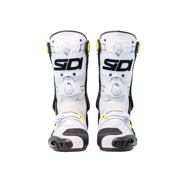 Cizme moto SiDi Rex alb-negru-galben