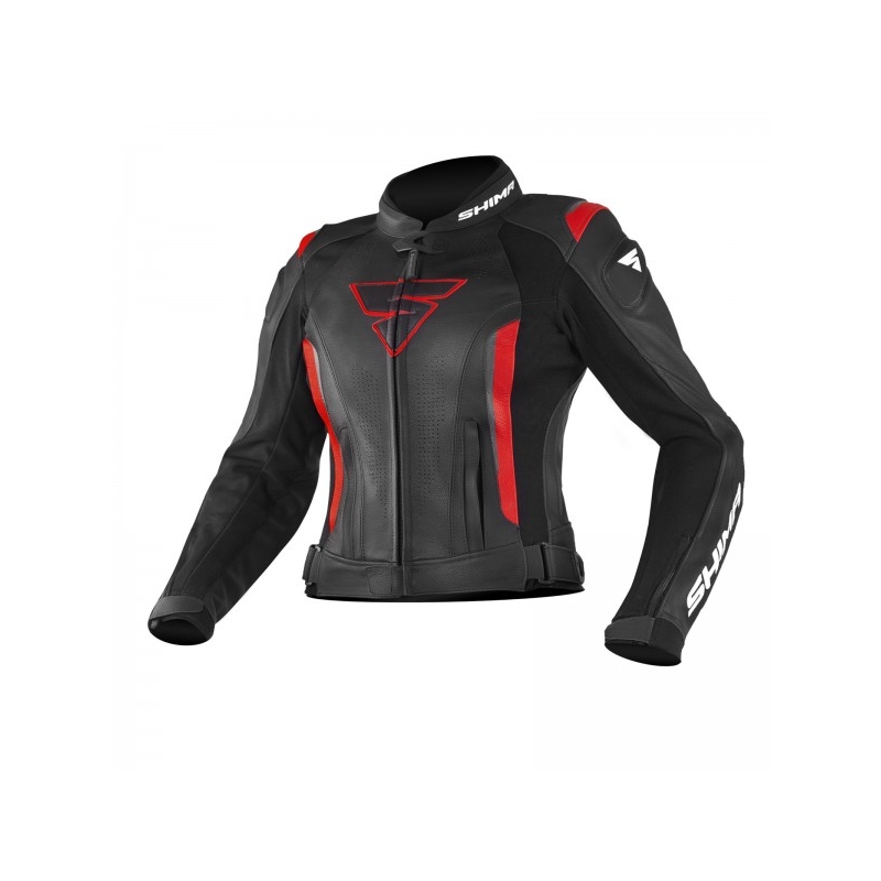 Jacheta de motociclete Shima Miura pentru femei Shima Miura negru și roșu Vânzare lichidare