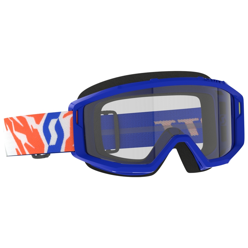 Ochelari de motocross pentru copii SCOTT Primal Youth albastru cu plexiglas transparent