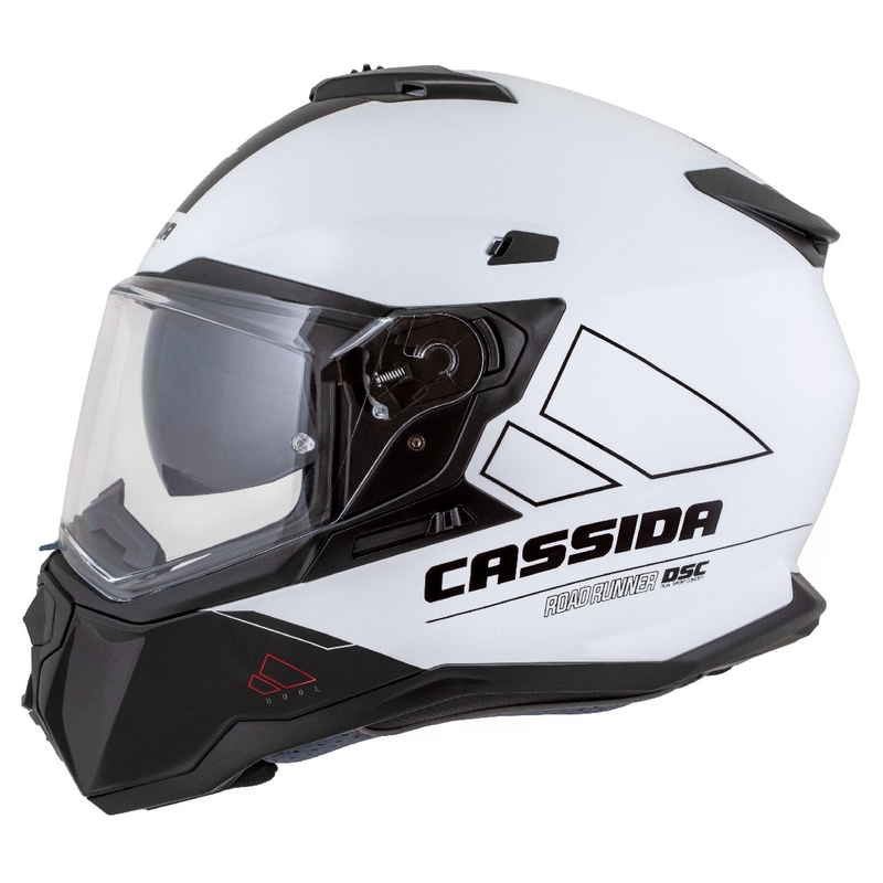 Casca enduro Cassida Road Runner Dual alb-negru