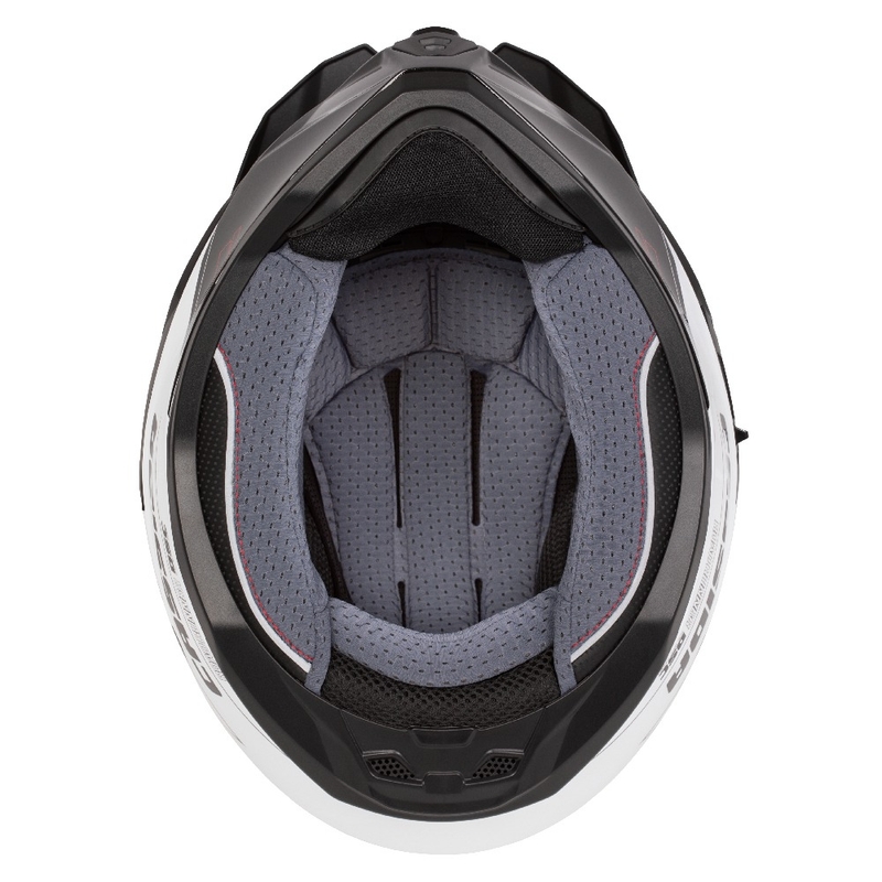Casca enduro Cassida Road Runner Dual alb-negru