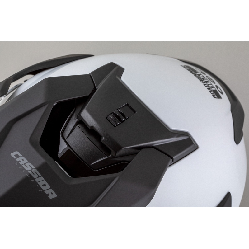 Casca enduro Cassida Road Runner Dual alb-negru