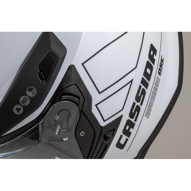 Casca enduro Cassida Road Runner Dual alb-negru