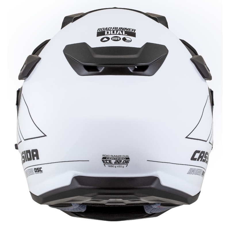 Casca enduro Cassida Road Runner Dual alb-negru