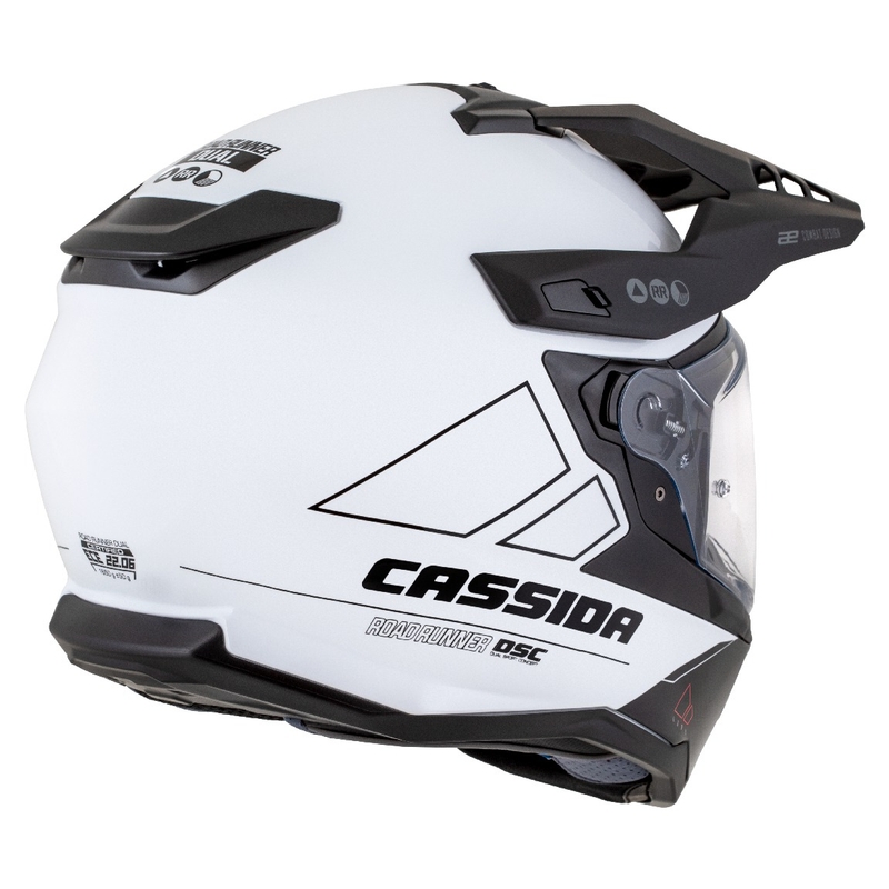 Casca enduro Cassida Road Runner Dual alb-negru
