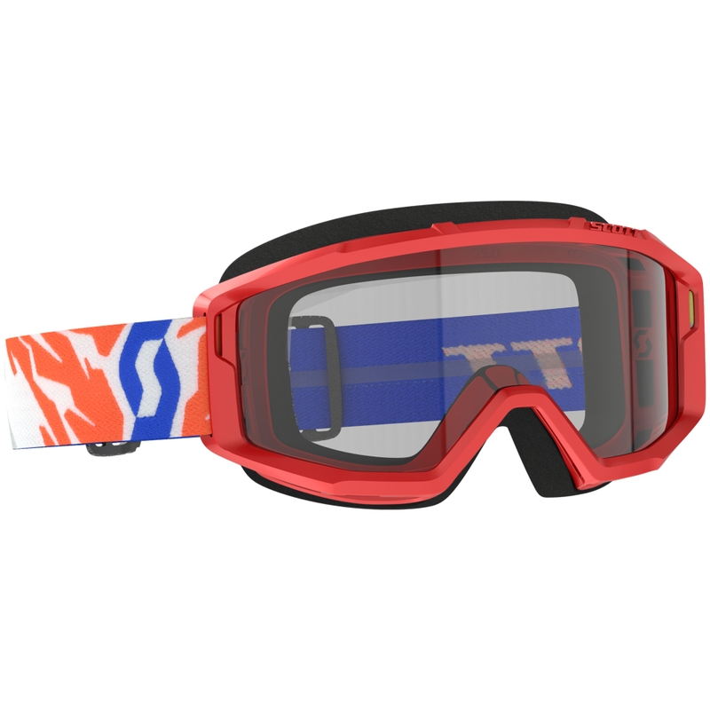 Ochelari de motocross pentru copii SCOTT Primal Youth roșii cu plexiglas transparent lichidare