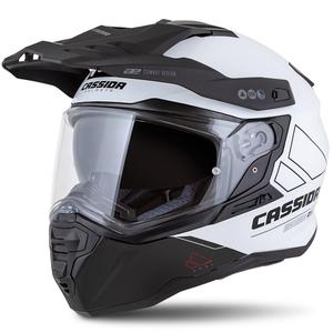 Casca enduro Cassida Road Runner Dual alb-negru