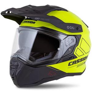 Casca enduro Cassida Road Runner Dual galben fluo-negru