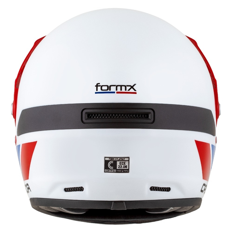 Casca enduro Cassida FormX FlatOut alb-albastru-rosu