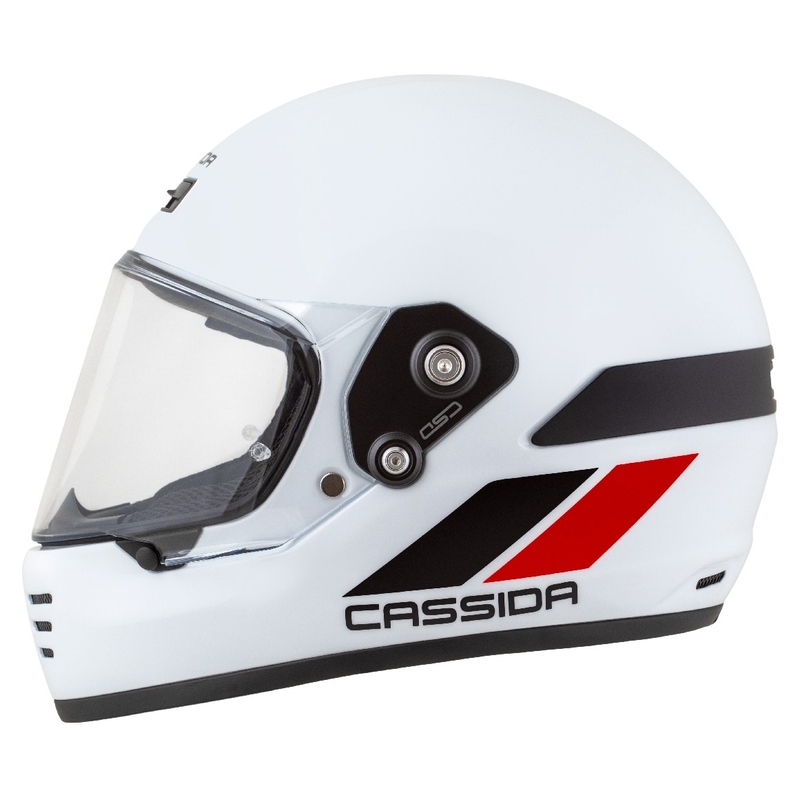 Casca enduro Cassida FormX FlatOut alb-negru-rosu