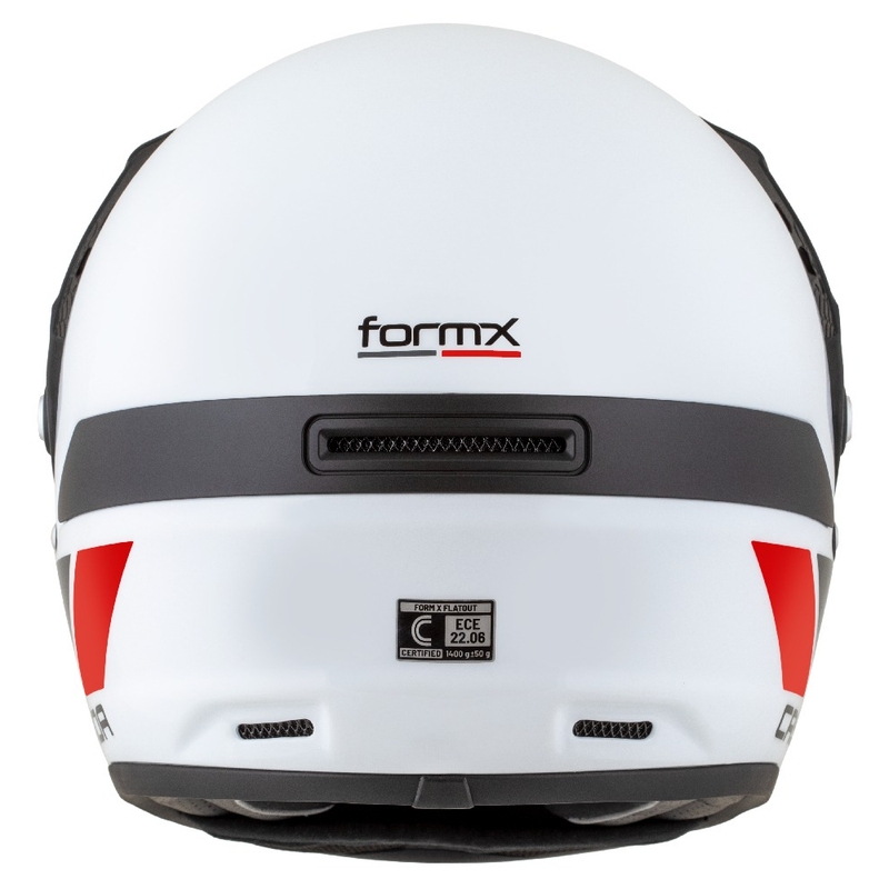 Casca enduro Cassida FormX FlatOut alb-negru-rosu