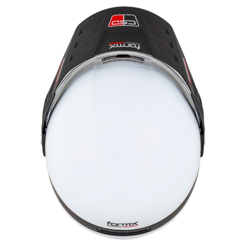 Casca enduro Cassida FormX FlatOut alb-negru-rosu