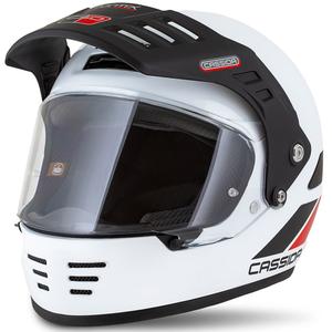 Casca enduro Cassida FormX FlatOut alb-negru-rosu
