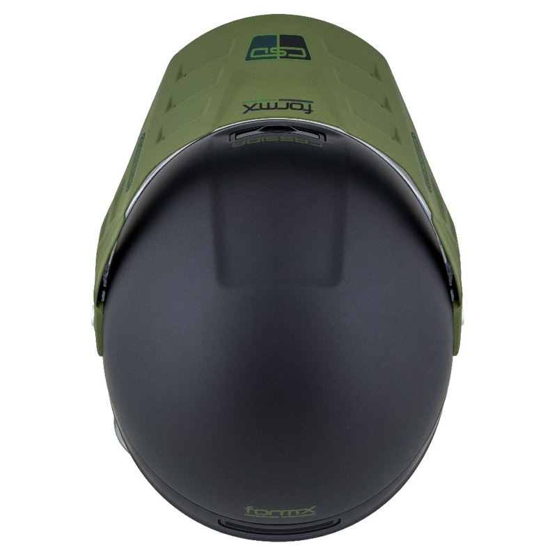 Casca enduro Cassida FormX FlatOut negru-verde mat