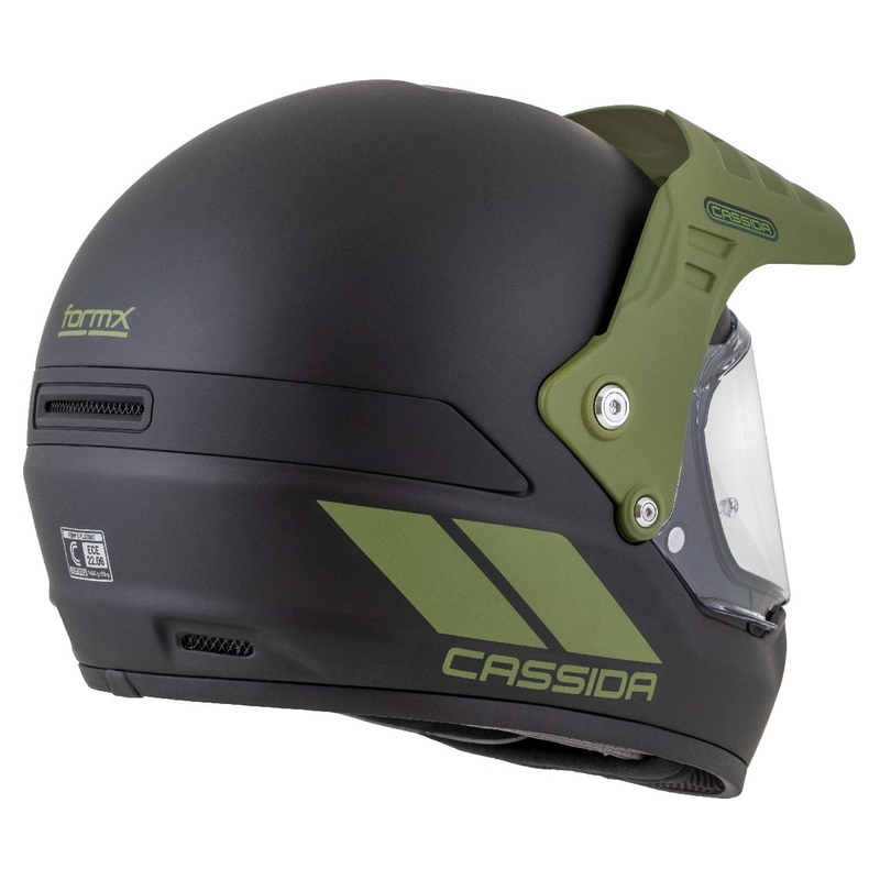 Casca enduro Cassida FormX FlatOut negru-verde mat