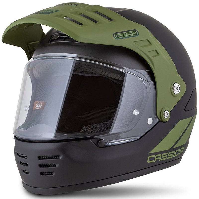 Casca enduro Cassida FormX FlatOut negru-verde mat