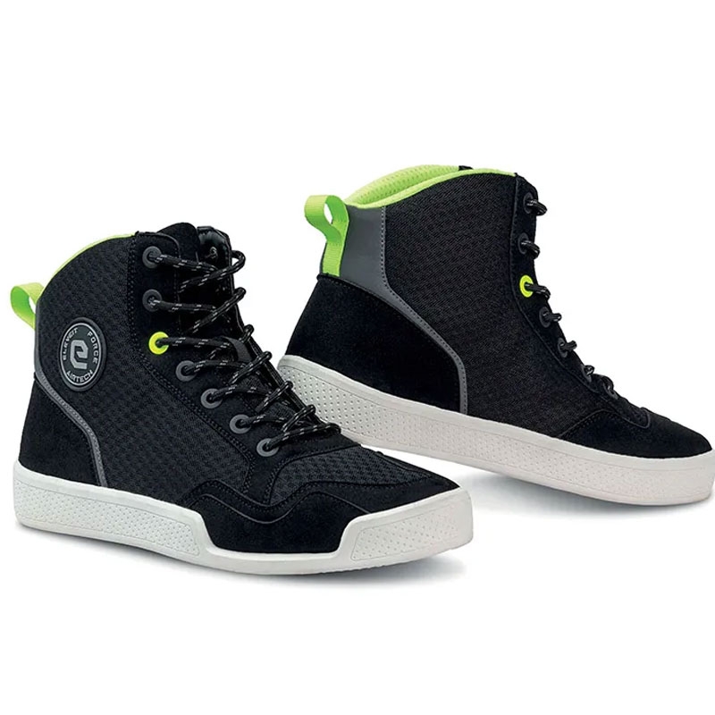 Cizme moto Eleveit Force Airtech negru-galben fluo