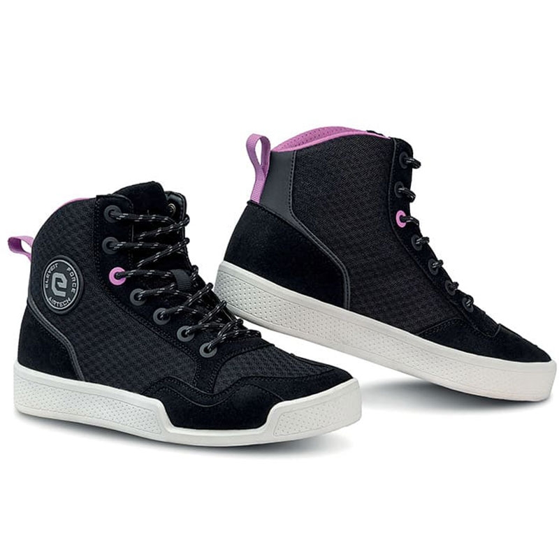 Cizme moto dama Eleveit Force Airtech Lady negru-roz