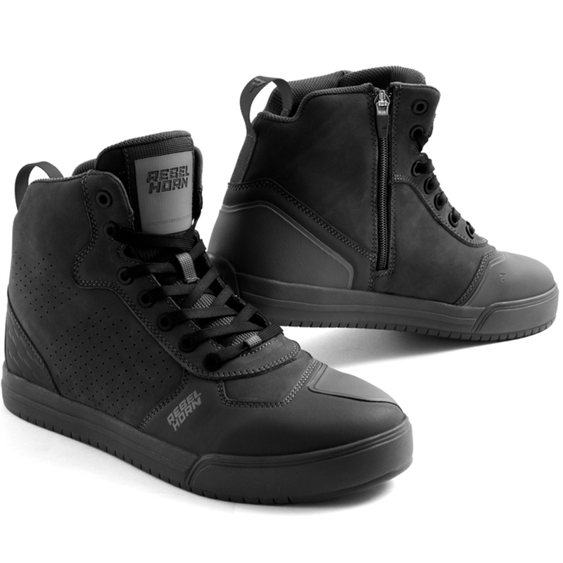Ghete moto Rebelhorn Spike din piele, negre