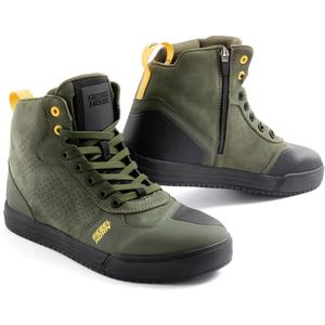 Ghete moto din piele Rebelhorn Spike verde