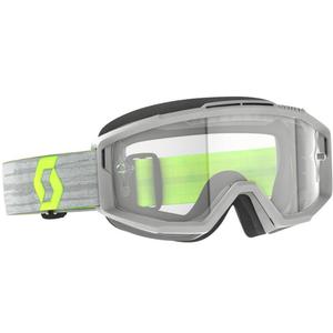 Ochelari de motocross SCOTT Split OTG gri-galben cu plexiglas transparent