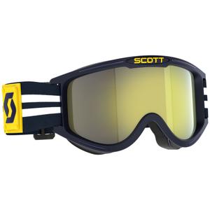 Ochelari de protecție de motocross SCOTT 89X Era albastru-alb cu plexiglas cromat galben