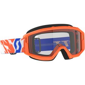 Ochelari de motocross pentru copii SCOTT Primal Youth portocaliu cu plexiglas transparent
