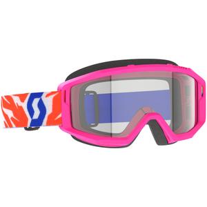 Ochelari de motocross pentru copii SCOTT Primal Youth roz cu plexiglas transparent