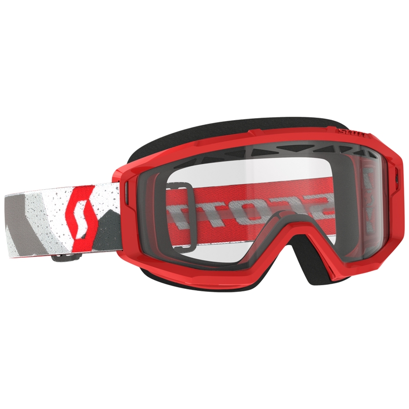 Ochelari de protecție pentru motocross SCOTT Primal Enduro camo roșu cu plexiglas transparent lichidare