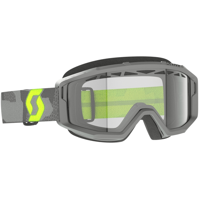 Ochelari de motocross SCOTT Primal Enduro gri-galben fluo cu plexiglas transparent