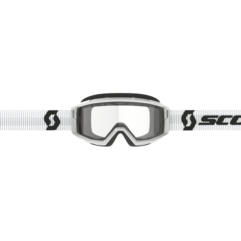 Ochelari SCOTT Primal Enduro de motocross albi cu plexiglas transparent
