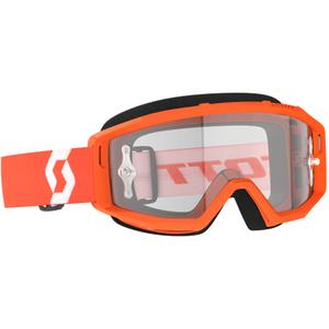 Ochelari de motocross SCOTT Primal Clear portocaliu-alb cu plexiglas transparent
