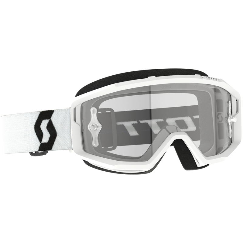 Ochelari de protecție de motocross SCOTT Primal Clear alb cu plexiglas transparent
