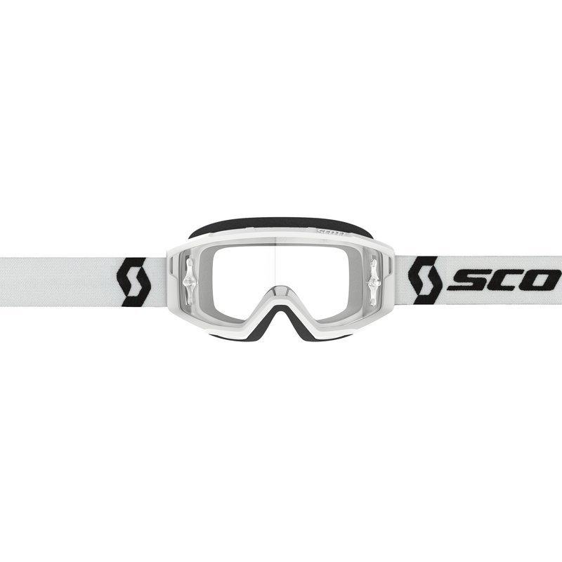 Ochelari de protecție de motocross SCOTT Primal Clear alb cu plexiglas transparent