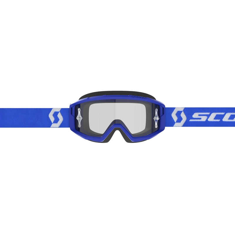 Ochelari de motocross SCOTT Primal Clear, albaștri, cu plexiglas transparent