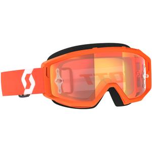 Ochelari de motocross SCOTT Primal CH portocaliu-alb cu plexiglas crom portocaliu