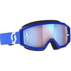 Ochelari de motocross SCOTT Primal CH albastru-alb cu plexiglas crom albastru