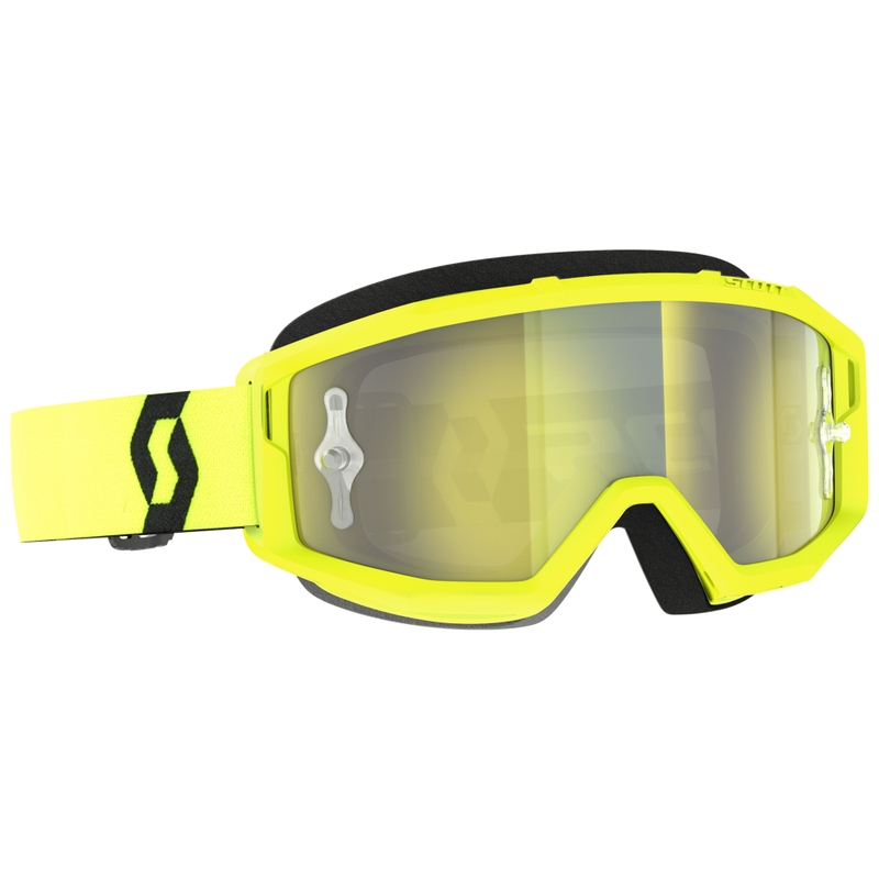 Ochelari de motocross SCOTT Primal CH galben-negru cu plexiglas galben crom