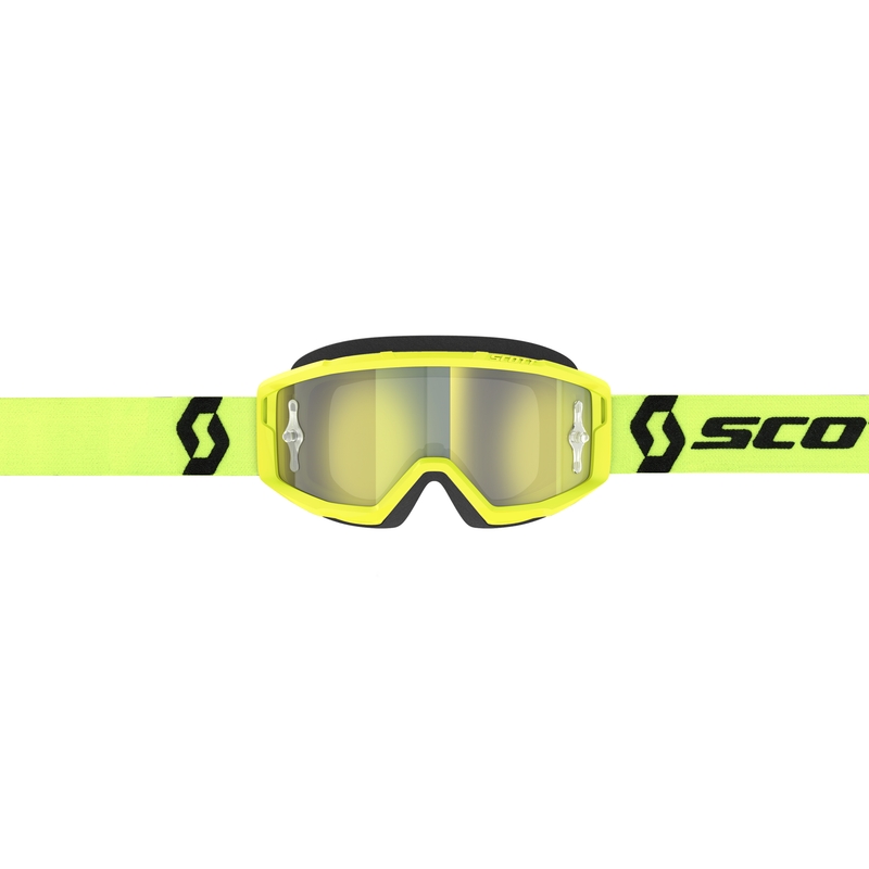 Ochelari de motocross SCOTT Primal CH galben-negru cu plexiglas galben crom