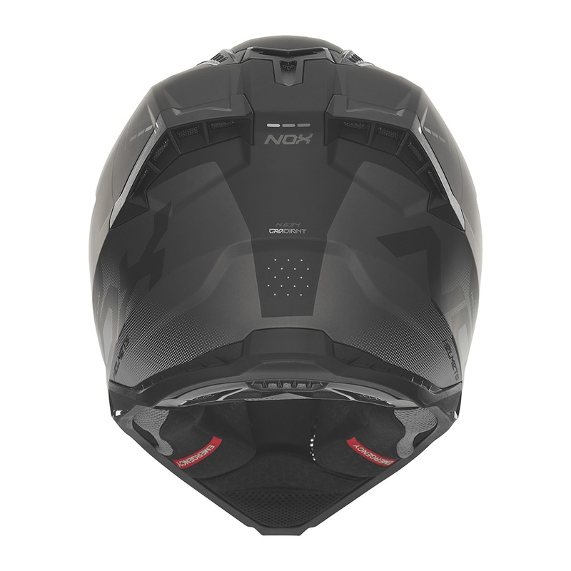 Casca motocross NOX N634 negru mat-argintiu