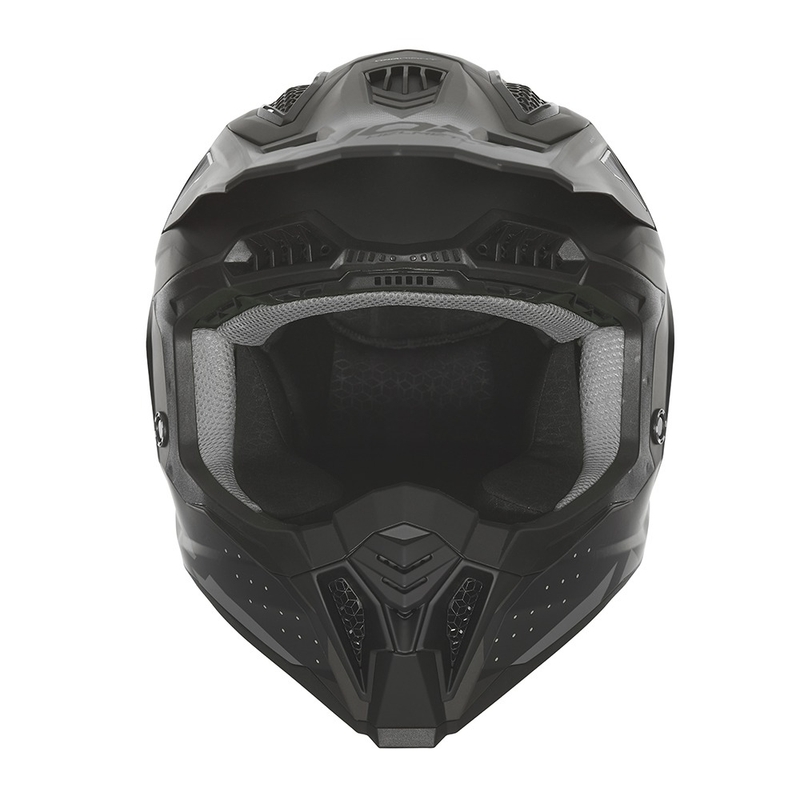 Casca motocross NOX N634 negru mat-argintiu
