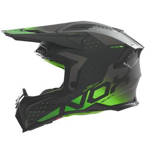 Casca motocross NOX N634 negru-verde mat