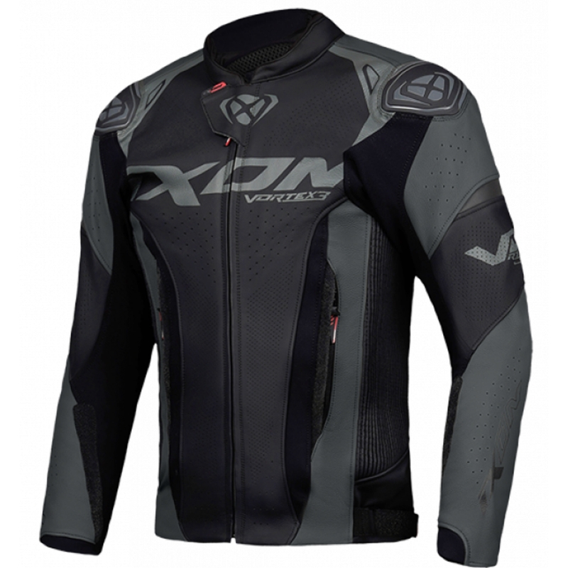 Geacă moto din piele IXON Vortex 3 neagră