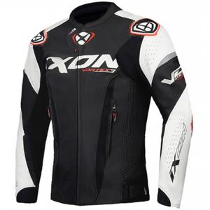 Geacă moto din piele IXON Vortex 3 negru-alb