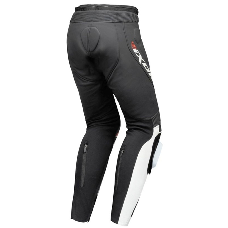Pantaloni moto din piele IXON Vortex 3 negru-alb