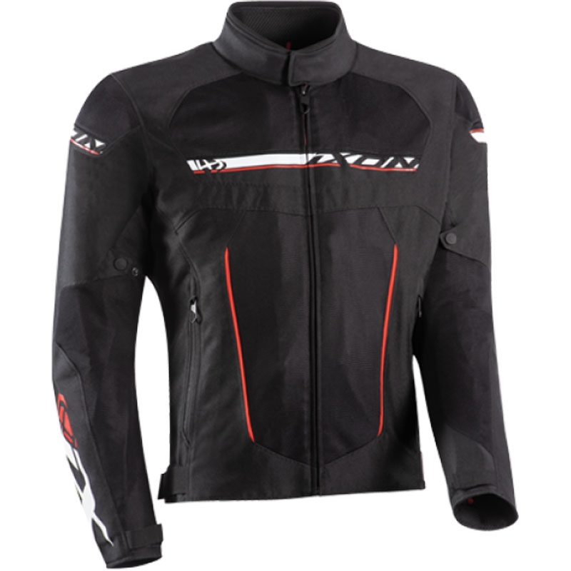 Geaca moto IXON T-Rex negru-alb-rosu