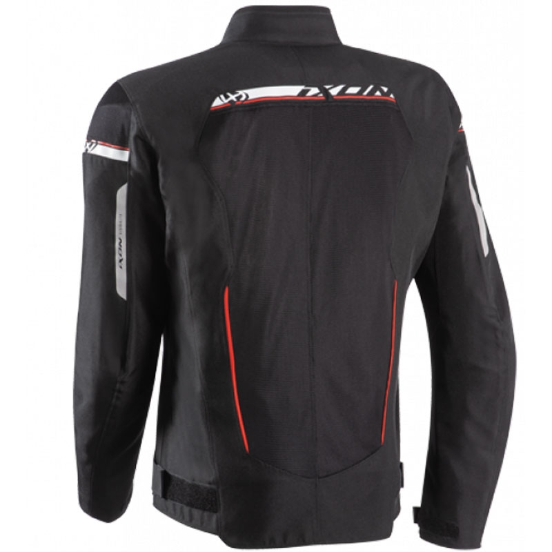 Geaca moto IXON T-Rex negru-alb-rosu