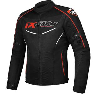 Geaca moto IXON Flicker negru-alb-rosu