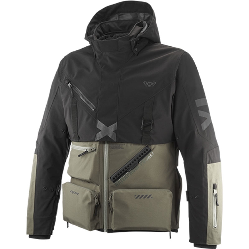Geaca moto IXON Etna kaki-negru